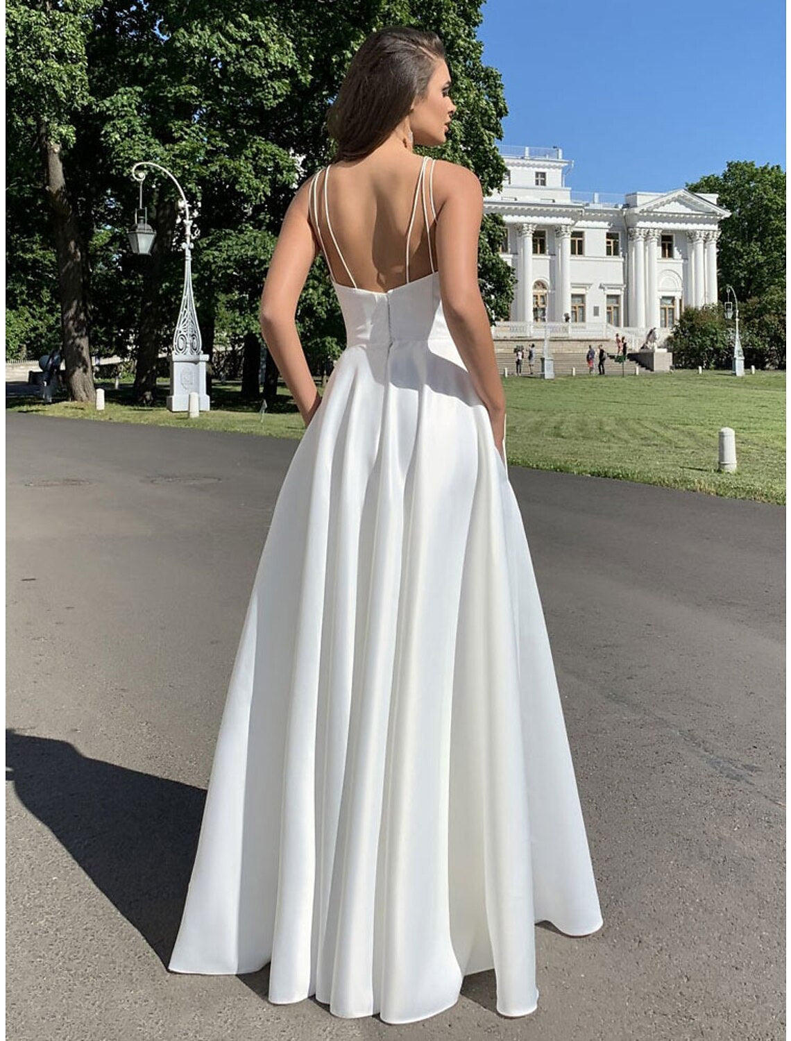 Mermaid / Trumpet Evening Gown Elegant Dress Wedding Guest Floor Length Sleeveless Spaghetti Strap Jersey Crisscross Back