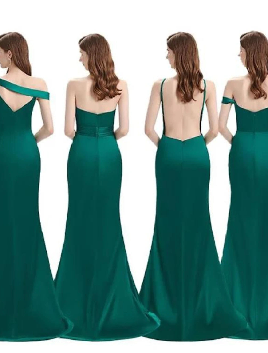 A-Line Bridesmaid Dress Off Shoulder Sleeveless Sexy Sweep / Brush Train Charmeuse
