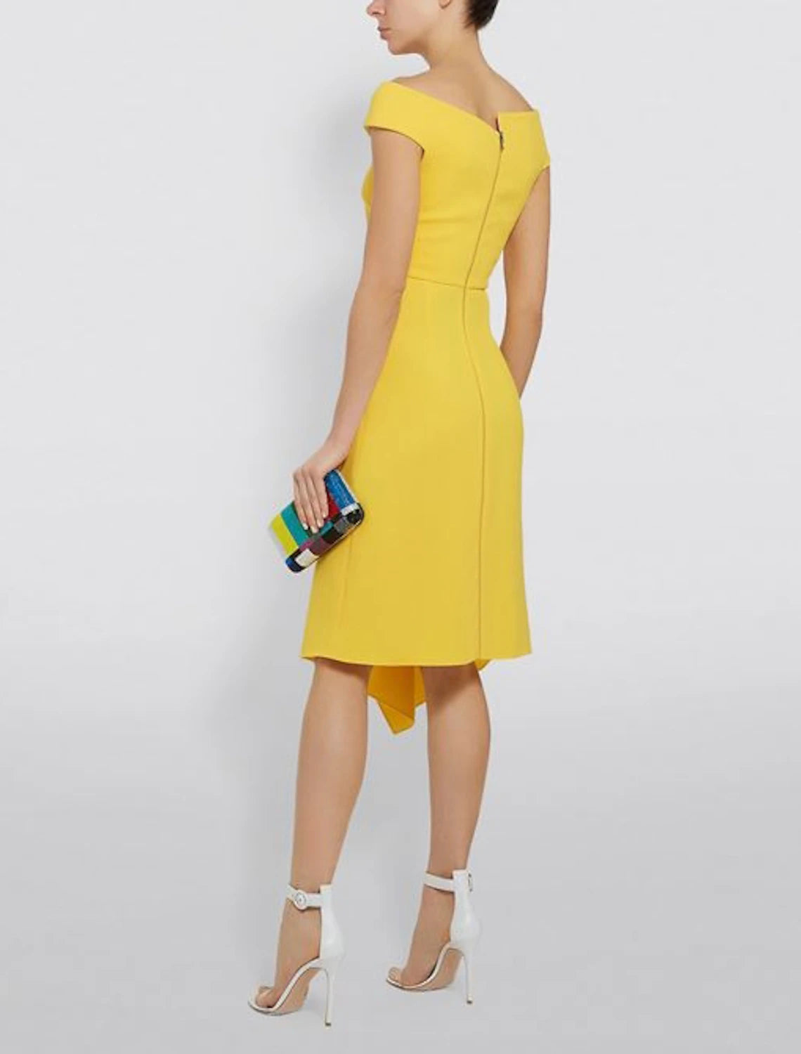 Sheath / Column Elegant Holiday Cocktail Party Dress Boat Neck Short Sleeve Knee Length