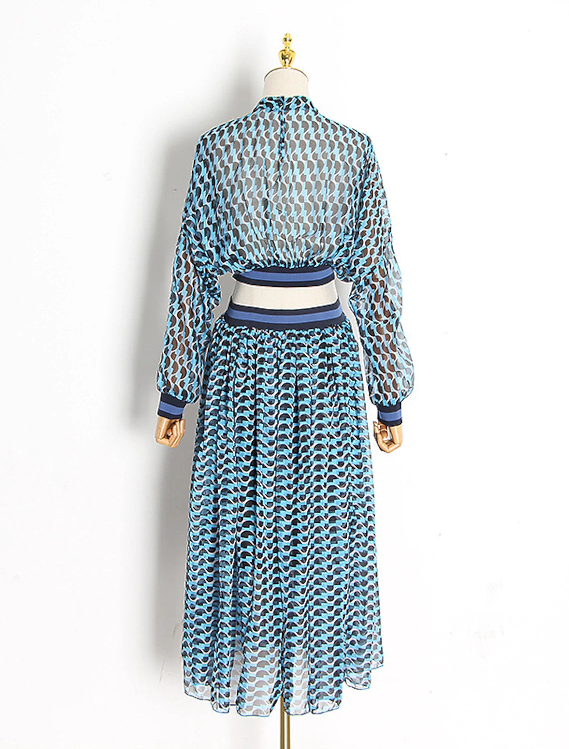 A-Line Party Dresses Flying Dress Dress Holiday Ankle Length Long Sleeve High Neck Chiffon