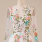 Xiaopinwu A Line Tulle Long Wedding Dress with Embroidery Charming Prom Dresses With Flower