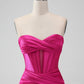 Charming Strapless Pleated Short Prom Dress Bodycon Homecoming Dress Simple Party Dress