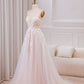 Detachable A Line Sweetheart Tulle Wedding Dress with Lace Off Shoulder