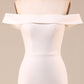 Ivory Mermaid Off The Shoulder Sweep Train Wedding Dress With Sleeveless Long