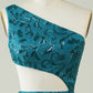 Peacock Blue Glitter Tight Homecoming Dress with Hollow-out Sexy Sparkly 