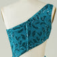 Peacock Blue Glitter Tight Homecoming Dress with Hollow-out Sexy Sparkly 