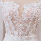 Ivory Mermaid Square Neck Corset Bridal Dress with Long Sleeves Sexy