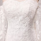 Ivory Mermaid Sweetheart V-Neck Court Train Bridal Dress With Appliqued Lace Off Shoulder