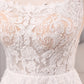 Ivory A Line Square Neck Corset Court Train Bridal Dress With Slit Long