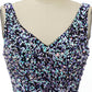 Black V-Neck Sequins Fitted Tight Homecoming Dress Sparkly  Sexy