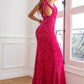 One Shoulder Glitter Sequins Long Prom Dress With Slit Sparkly