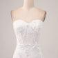 Stylish Ivory Mermaid Sweetheart Corset Wedding Dress with Lace Appliques Off Shoulder