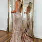 Sparkly Deep V Neck Sequin Mermaid Prom Dress Sparkly Evening Dresses