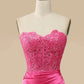 Sparkly Corset Long Sheath Prom Dress with Slit Off Shoulder Sexy