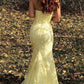 Strapless Lace Long Prom Dress with Slit Off Shoulder Sexy