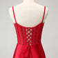 Classy Bodycon Corset Short Homecoming Dress with Lace Up Back Sexy