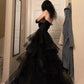 A-Line Sweetheart Ruffles Ball Gown Prom Dresses For Evening Party Off Shoulder