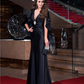 Mermaid / Trumpet Celebrity Style Dress Formal Evening Sweep / Brush Train Sleeveless Plunging Neck Stretch Satin V Back