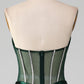 Mermaid Sweetheart Dark Green Corset Prom Dress with Split Front Sexy Evening Dresses