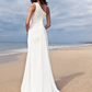 Wedding Dresses One Shoulder Chiffon Regular Straps Simple Plus Size Pure Color