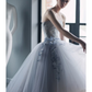 Ball Gown Prom Dresses Vintage Dress Graduation Tea Length Sleeveless Strapless Tulle with Appliques