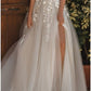 A-Line/Princess Off-The-Shoulder Floor-Length Lace Wedding Dress Sexy