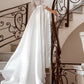 A-Line/Princess V-Neck Floor-Length Lace Wedding Dress Sexy