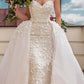 Ball Gown Strapless Floor-Length Lace Wedding Dress Off Shoulder