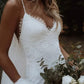 Trumpet/Mermaid Spaghetti Straps Floor-Length Lace Wedding Dress Sexy