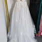 Charming A-Line/Princess V-Neck Floor Length Lace Wedding Dress Sexy Bridal Gown