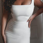 Trumpet/Mermaid Square Neck Floor-Length Wedding Dress Sexy