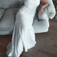 Trumpet/Mermaid Square Neck Floor-Length Wedding Dress Sexy