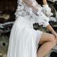 A-Line/Princess V-Neck Floor-Length Wedding Dress With Appliques Beautiful