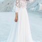 A-Line/Princess V-Neck Floor-Length Wedding Dress With Appliques Beautiful