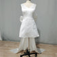 A-Line/Princess V-Neck Mini Wedding Dress With Bow Open Back Party Dress