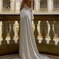 Trumpet/Mermaid Halter Floor-Length Wedding Dress Open Back