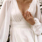A-Line/Princess V-Neck Floor-Length Wedding Dress With Split Side Sexy