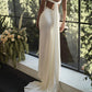 Sheath/Column Sweetheart Floor-Length Wedding Dress With Split Side Sexy