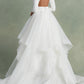 A-Line/Princess V-Neck Floor-Length Ball-Gown Wedding Dress With Ruffles Sexy