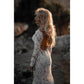 Mermaid / Trumpet V-Neck Long Sleeves Wedding Dresses Court Train With Appliques Sexy