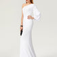 Mermaid / Trumpet Celebrity Style Dress Engagement Court Train Long Sleeve One Shoulder Jersey