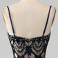 Navy Mermaid Spaghetti Straps Sparkly Sequin Prom Dress Sexy Evening Dresses