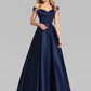 A-Line Evening Gown Elegant & Luxurious Dress Wedding Guest Floor Length Sleeveless Plunging Neck Charmeuse