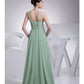 A-Line Evening Gown Sparkle Dress Formal Evening Floor Length Sleeveless Spaghetti Strap Chiffon