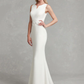 Wedding Dresses V Neck Satin Regular Straps Simple Plus Size with Appliques Long