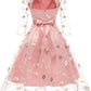 A-Line/Princess Off-The-Shoulder Knee Length Half Sleeves Party Dresses With Embroidery Appliques Short
