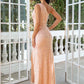 Mermaid / Trumpet Evening Gown Sparkle & Shine Dress Wedding Party Floor Length Sleeveless One Shoulder Sequined with Sequin Slit