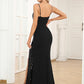 Mermaid / Trumpet Evening Gown Vintage Dress Prom Floor Length Sleeveless V Neck Polyester