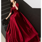 A-Line Sparkle Elegant Wedding Guest Prom Formal Evening Dress V Neck Half Sleeve Floor Length