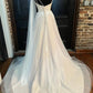 Off-White One-Shoulder A-Line Wedding Dress Long Beautiful